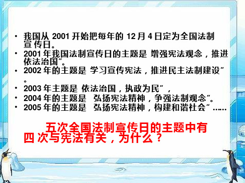 初中道德与法治《宪法是最高的行为准则》优质教学课件
