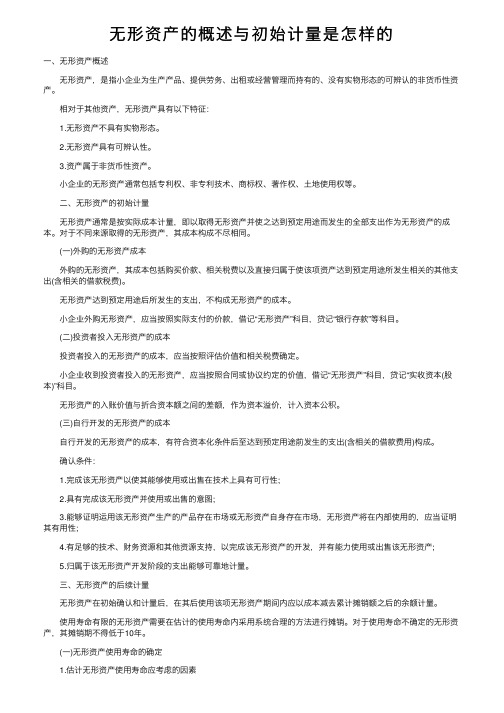 无形资产的概述与初始计量是怎样的