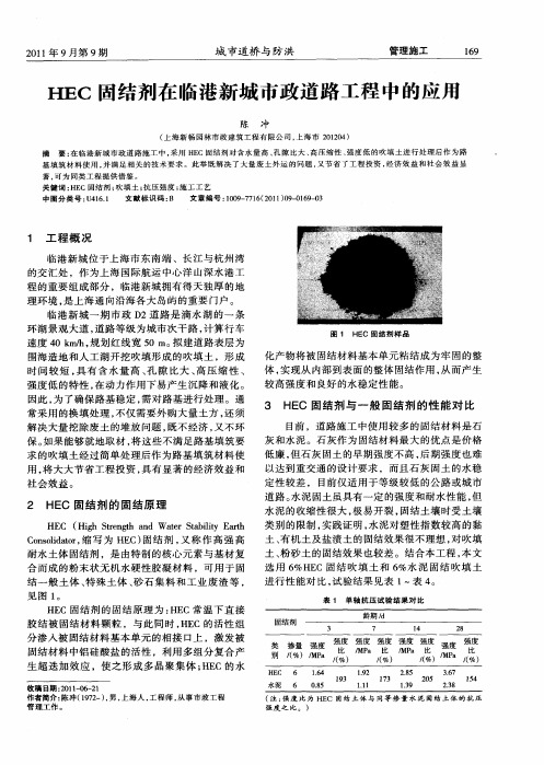 HEC固结剂在临港新城市政道路工程中的应用