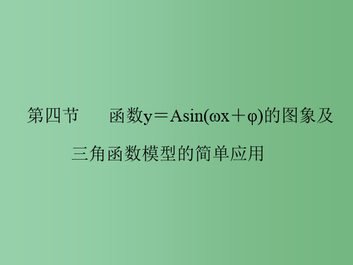 高考数学理一轮复习 3.4 函数y=Asin(ωx+φ)的图象精品课件 新人教A版