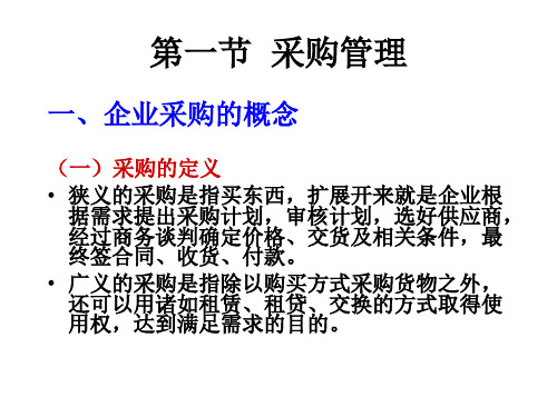 采购与仓储管理教材(PPT 88页)