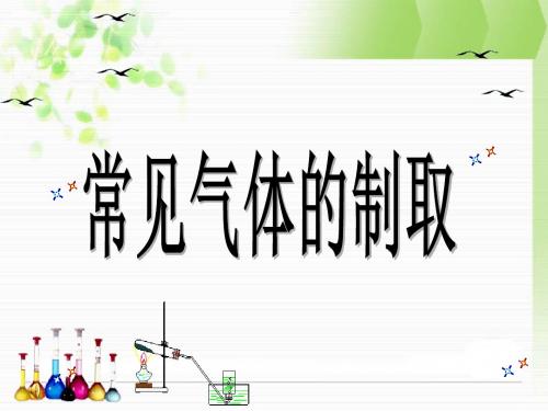 人教版初中化学2011课标版九年级上册第六单元常见气体的制取(共14张PPT)