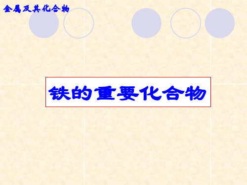 铁的重要化合物ppt