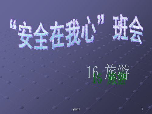 安全在我心主题班会PPT课件