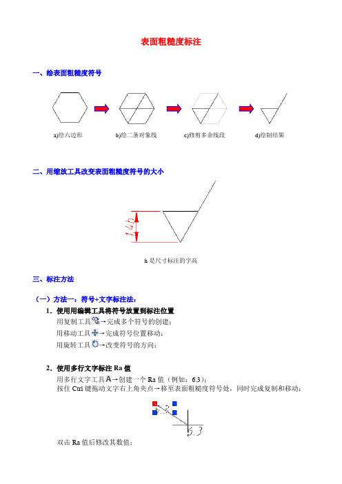 CAD表面粗糙度标注方法