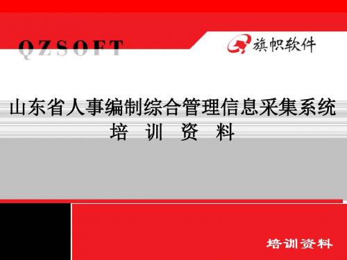 山东省人事编制综合管理信息采集系统-PPT精品文档