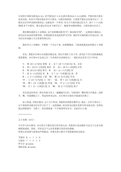 日语五十音图快速记忆法2