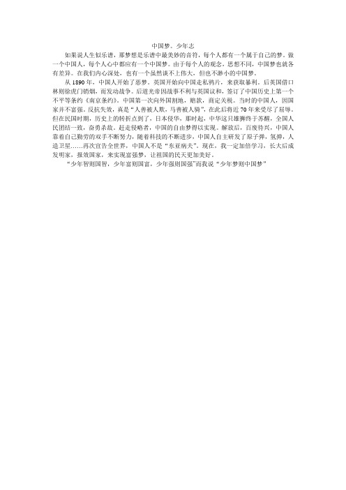 中国梦.少年志    王仲鑫