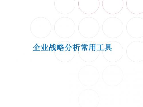 企业战略分析常用工具.ppt
