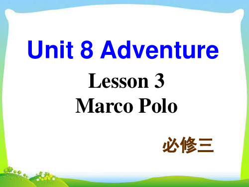 北师大版高中英语必修三 Unit 8 Lesson 3教学课件