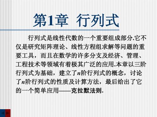第1章(行列式)线性代数及其应用