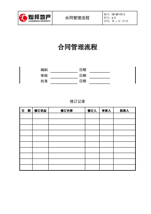 CB-QP-CG-2合同管理流程