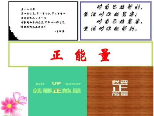 议论文：正能量(北京2014《会考说明》写作题型示例题目之一)