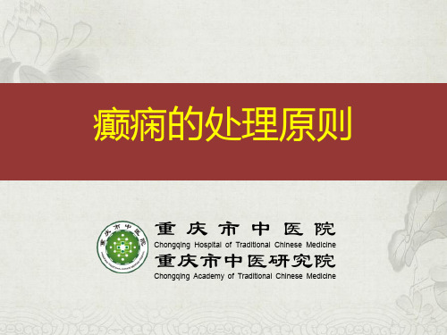 癫痫的处理原则PPT课件
