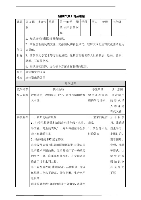 《盛唐气象》精品教案1