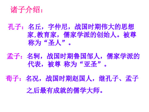 先秦诸子论学八则(PPT)4-1