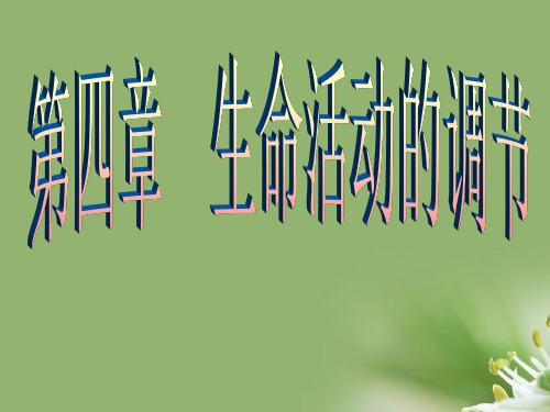 生命活动的调节ppt11 北师大版精选教学PPT课件