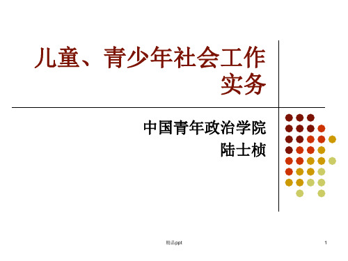 儿童青少年社会工作实务PPT课件