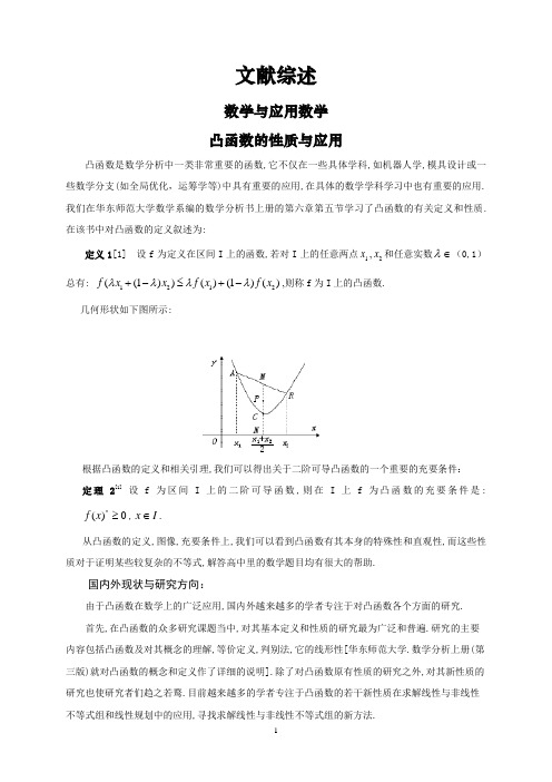 凸函数的性质与应用【文献综述】