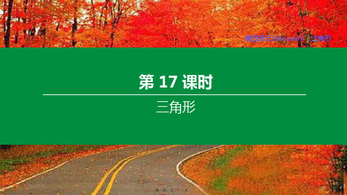中考数学复习第四单元三角形第17课时三角形
