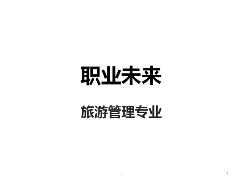 【大学】旅游管理专业职业生涯规划PPT课件