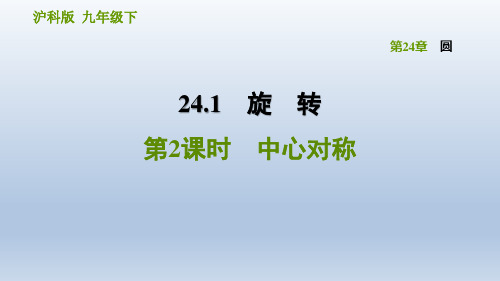 2021春沪科版九年级数学下册 第24章 24.1.2 中心对称