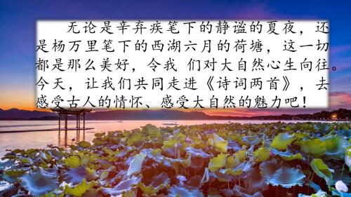2019春西师大版语文五年级下册第八单元《诗词两首》精品课件
