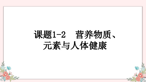 化学与生活(1)-广东省河源市正德中学中考化学一轮复习课件(共7张PPT)