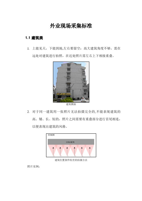 拍摄外业采集标准(修订)