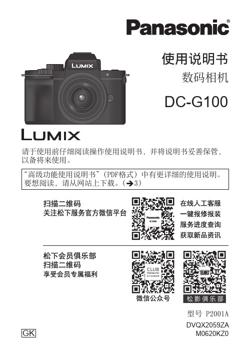 松下 数码相机 DC-G100 使用说明书
