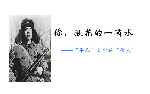 六年级下册语文课件你,浪花的一滴水 l 北师大版 (共7张PPT)