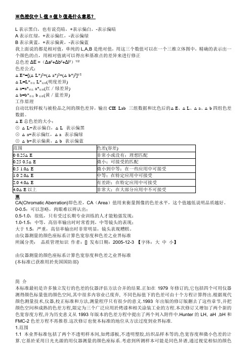 色差仪中值值值