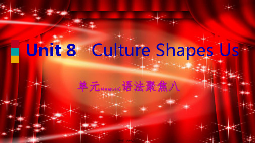 九年级英语下册 Unit 8 Culture Shapes Us语法聚焦八课件