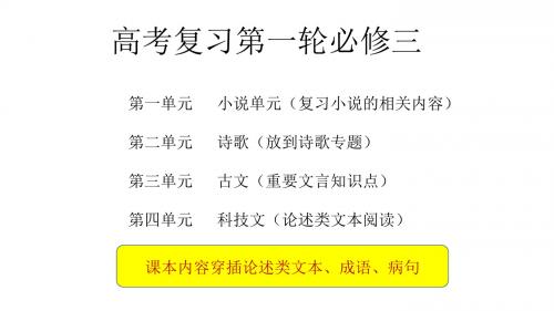 高考一轮复习必修三