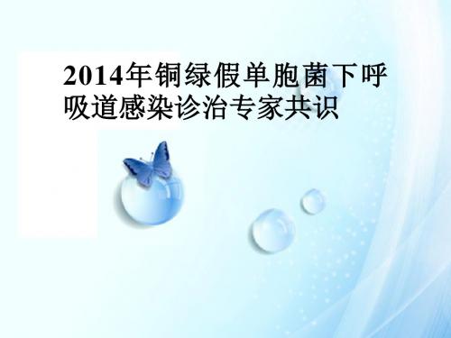 2014铜绿假单胞菌下呼吸道感染诊治专家共识