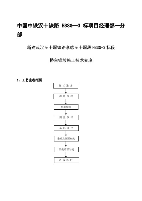 桥台锥坡施工技术交底