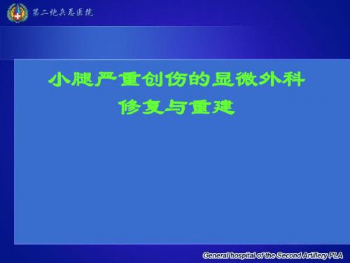 皮瓣移植修复小腿皮肤缺损课件