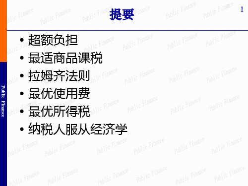 1税收基本理论效率原则详解