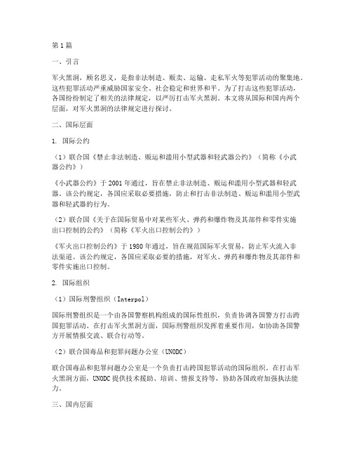 军火黑洞的法律规定(3篇)