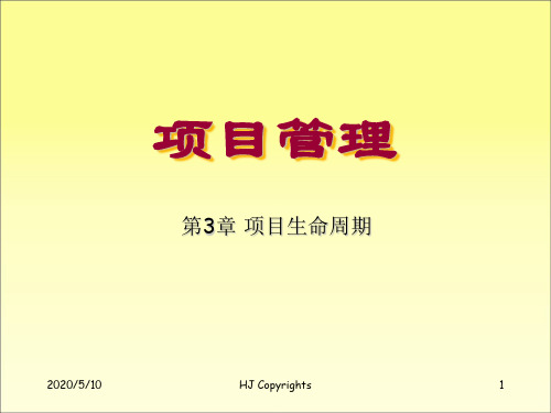 项目生命周期的定义