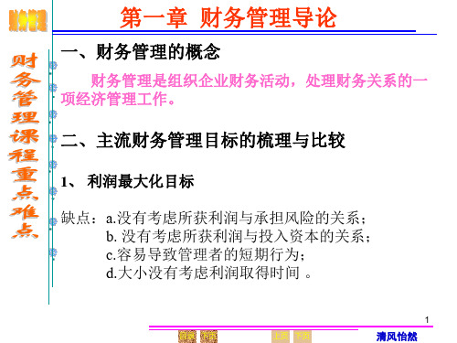 财务管理重点难点PPT课件