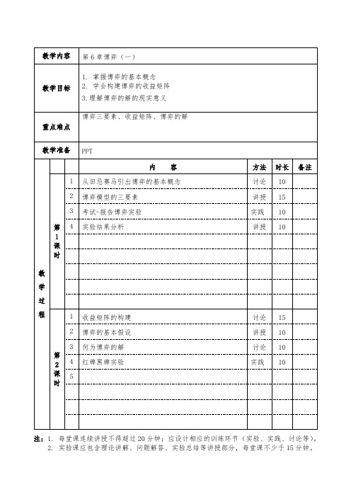 网络群体与市场教案-第6章博弈(一)
