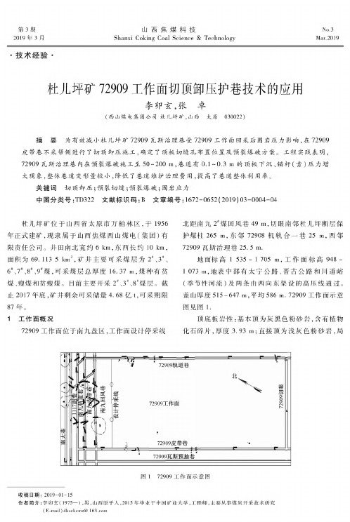 杜儿坪矿72909工作面切顶卸压护巷技术的应用