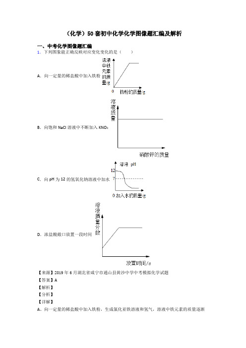 (化学)50套初中化学化学图像题汇编及解析
