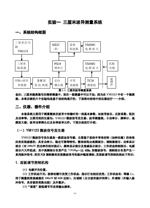 微波技术实验指导书(二)