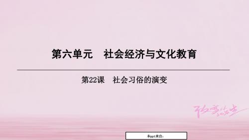 八年级历史上册第6单元社会经济与文化教育第22课社会习俗的演变课件北师大版_45-