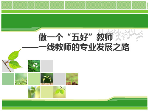 做一个“五好”教师(云南省小学班