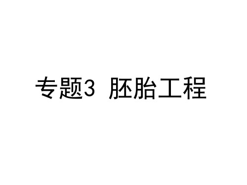 3.1体内受精和早期胚胎发育