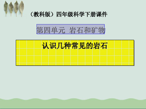 《认识几种常见的岩石》岩石和矿物ppt