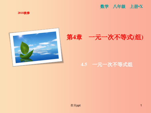 八年级数学上册 第4章 一元一次不等式(组)4.5 一元一次不等式组课件 (新版)湘教版